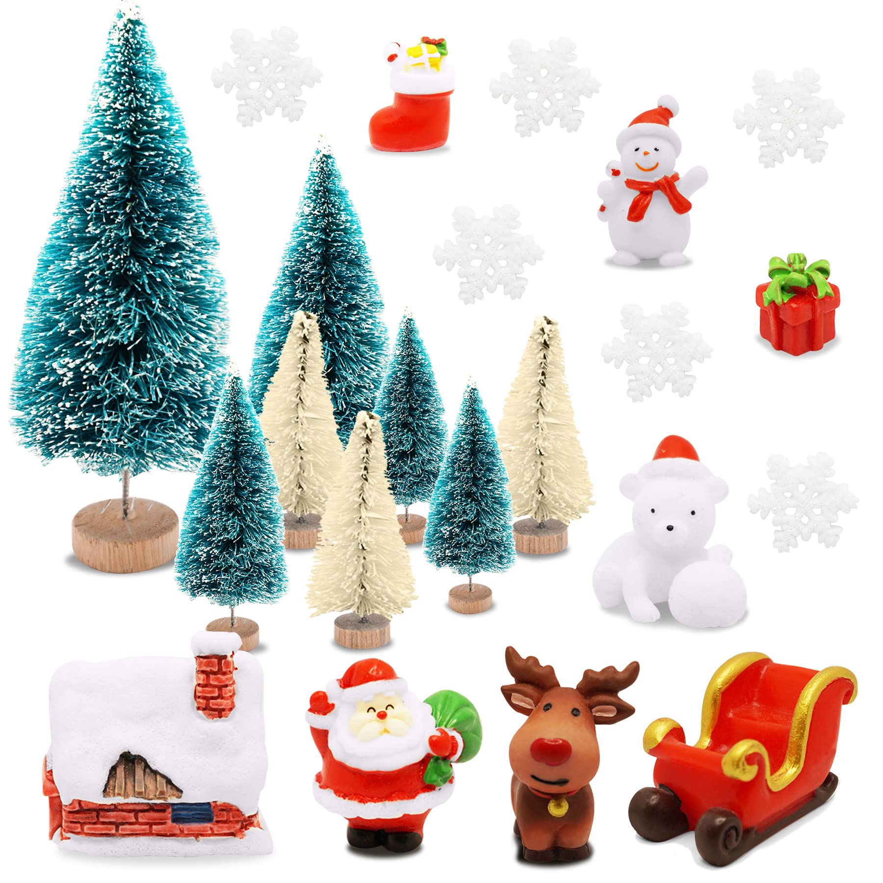 Amazon.co.jp: FEBSNOW クリスマスミニチュアデコレーション